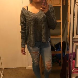 Oversized knitted sweater